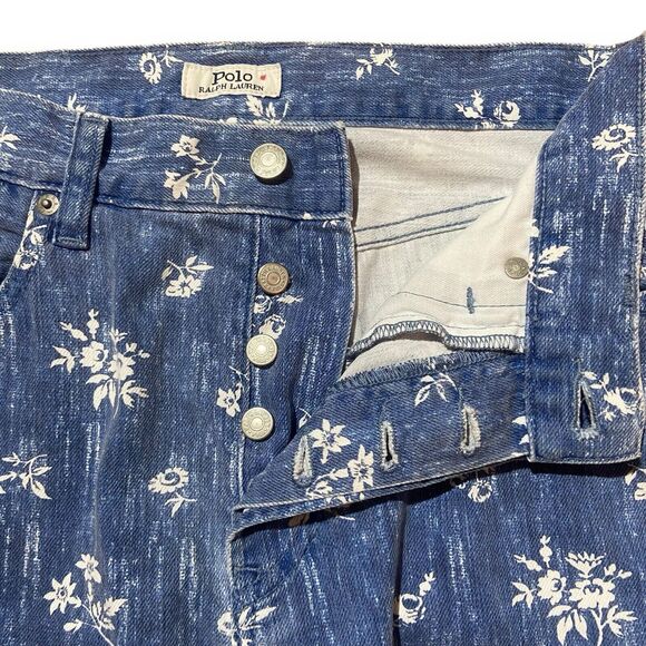 POLO RALPH LAUREN Women's Blue Callen High Rise Slim Jeans Size 27 Button Fly - Picture 4 of 10